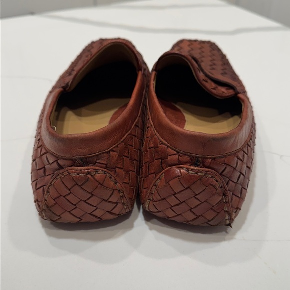 Robert Zur Chestnut Woven Leather Loafers main image 6